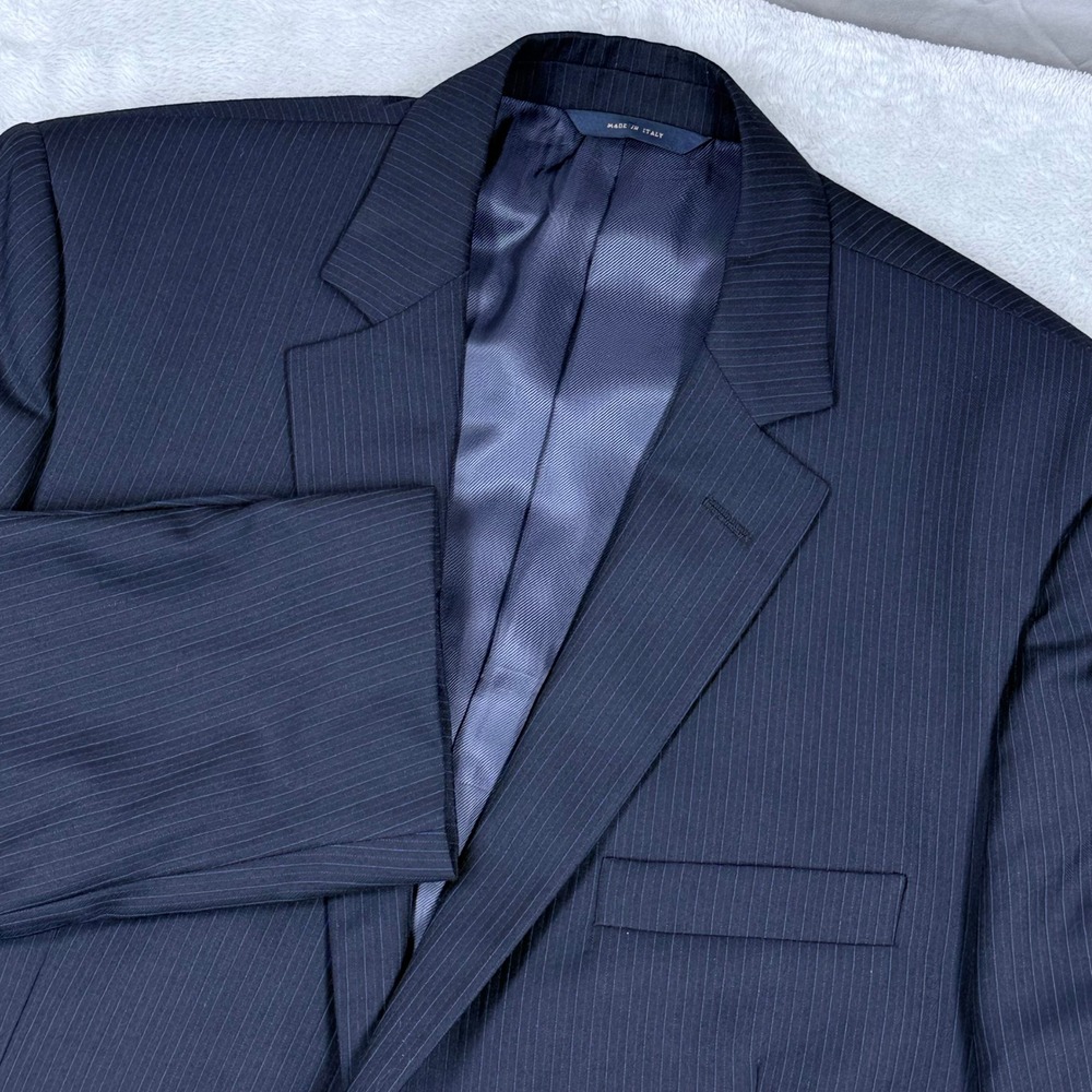 Brooks Brothers 1818 Fitzgerald Vitale Barberis Blazer Mens 44R Pinstripe Italy